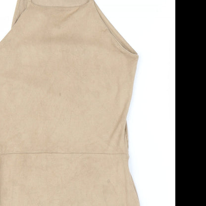 Boohoo Womens Beige   Sheath  Size 12