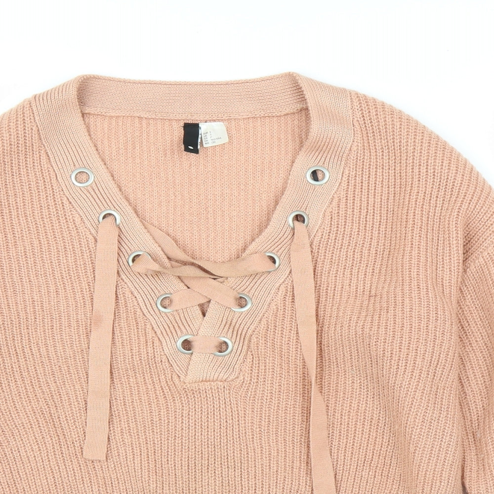 H&M Womens Pink   Pullover Jumper Size S