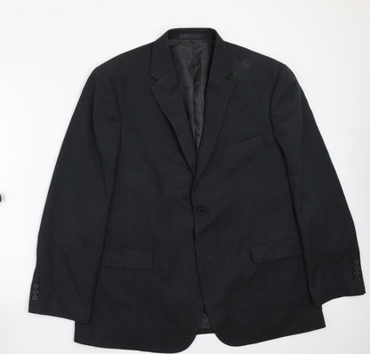 Mens UK Size 42 Greenwoods Regular Black Suit Jacket