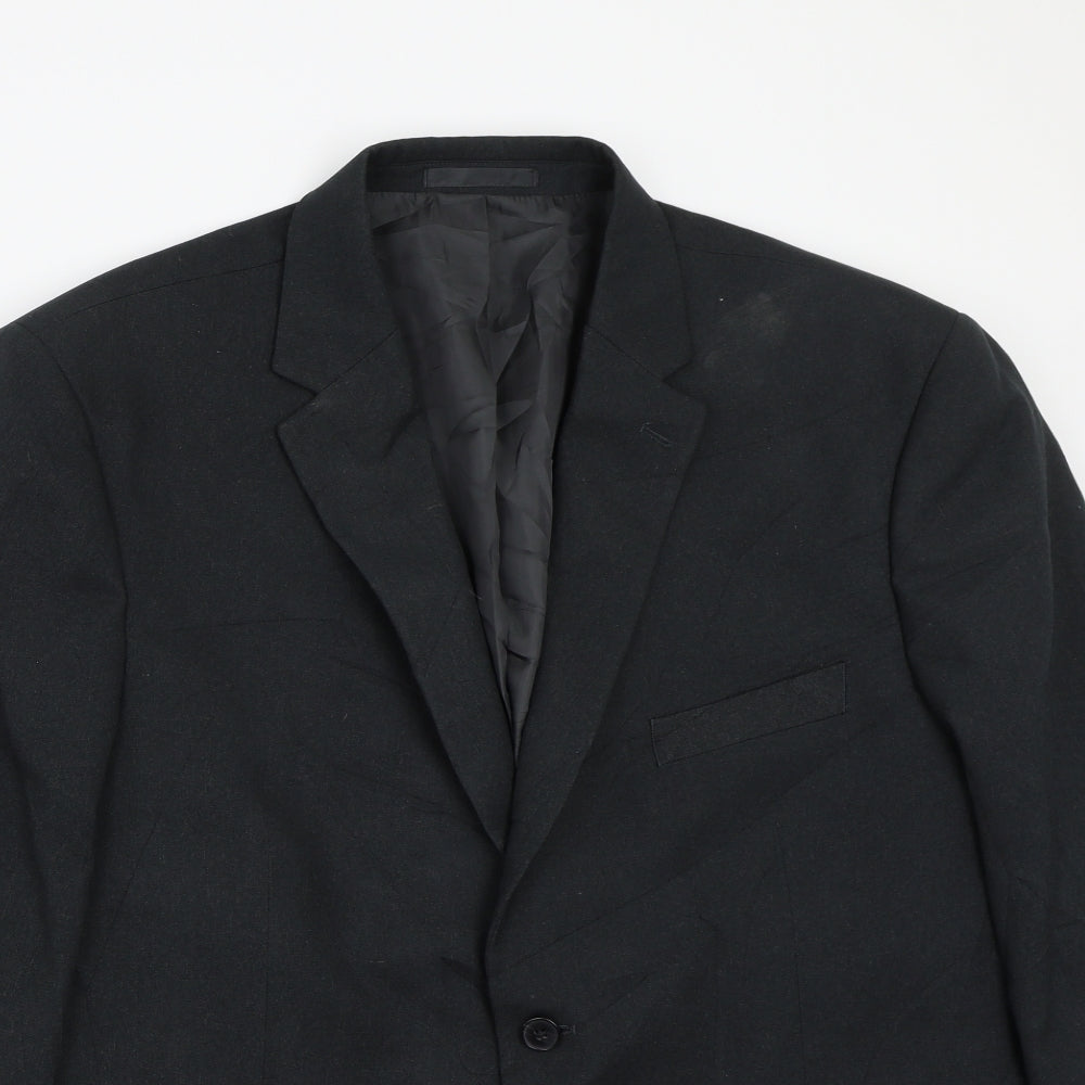 Mens UK Size 42 Greenwoods Regular Black Suit Jacket