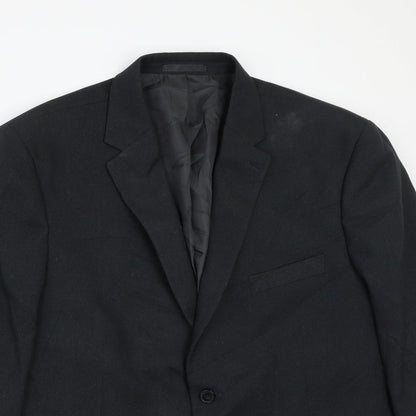 Mens UK Size 42 Greenwoods Regular Black Suit Jacket