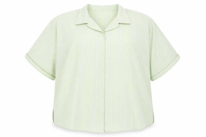 Womens UK Size 2XL Canada Green Basic Button-Up