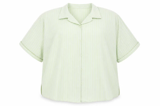 Womens UK Size 2XL Canada Green Basic Button-Up