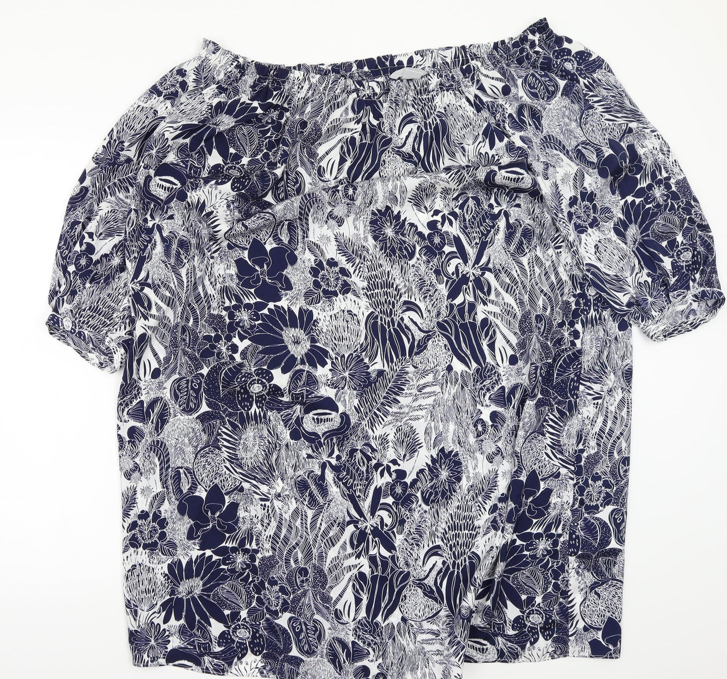 Womens UK Size 12 H&M Black Basic Blouse