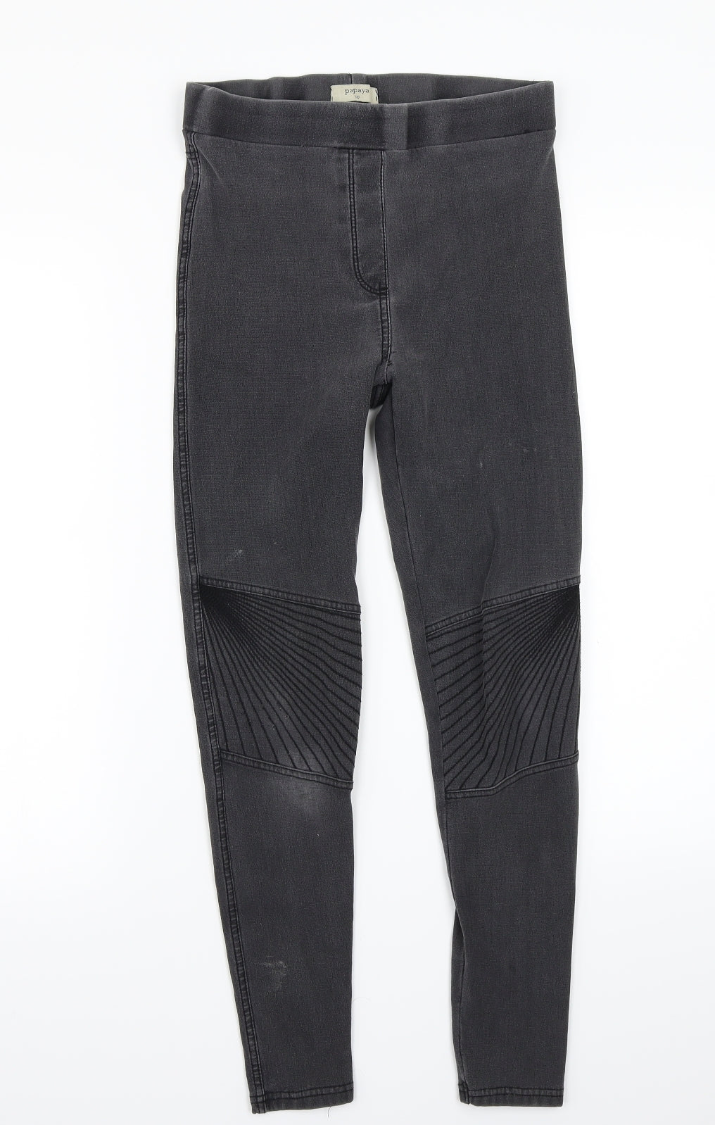 Womens UK Size 10 Papaya Regular Fit Skinny Grey Jeans