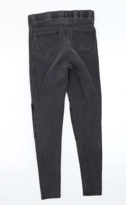 Womens UK Size 10 Papaya Regular Fit Skinny Grey Jeans