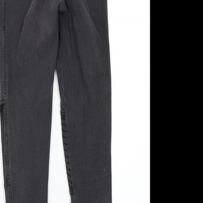 Womens UK Size 10 Papaya Regular Fit Skinny Grey Jeans