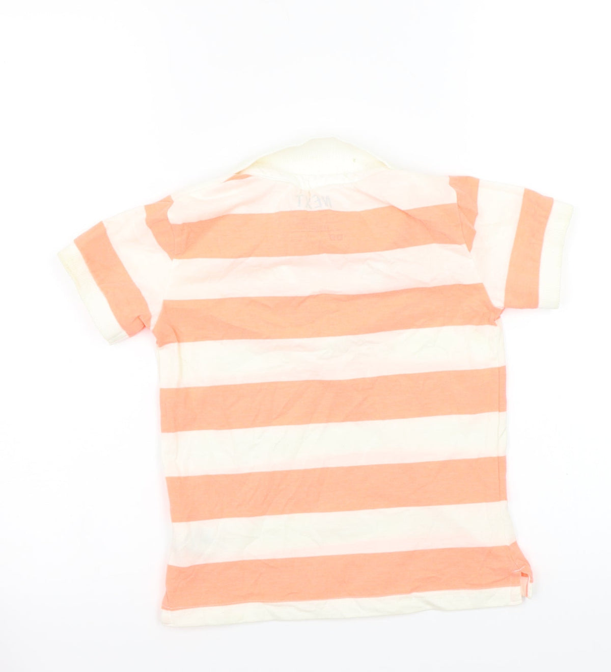 Next Girls Orange Striped  Basic Polo Size 3-4 Years