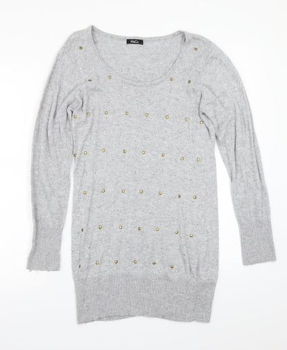 M&Co Womens Grey   Pullover Jumper Size L