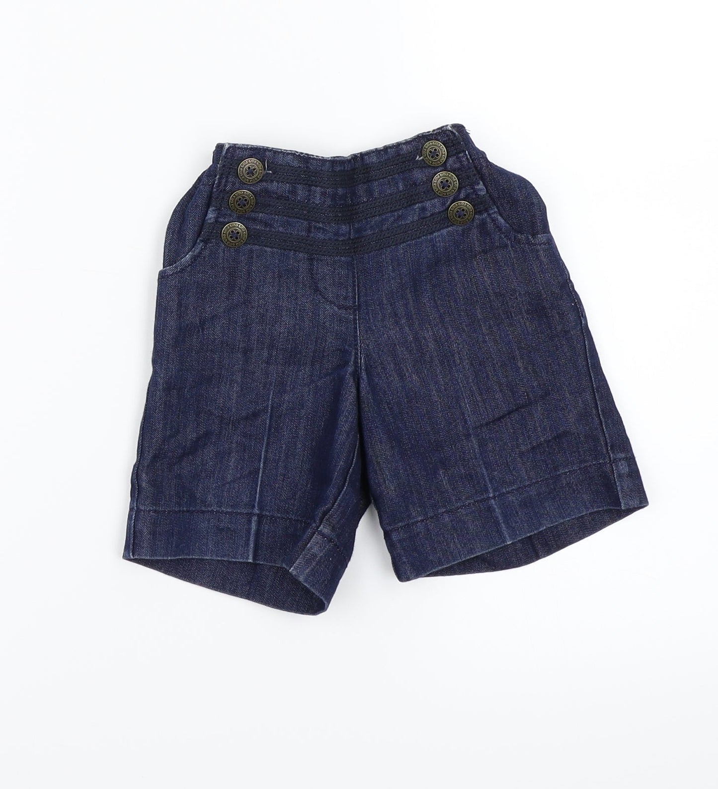 NEXT Girls Blue   Cropped Trousers Size 9-12 Months