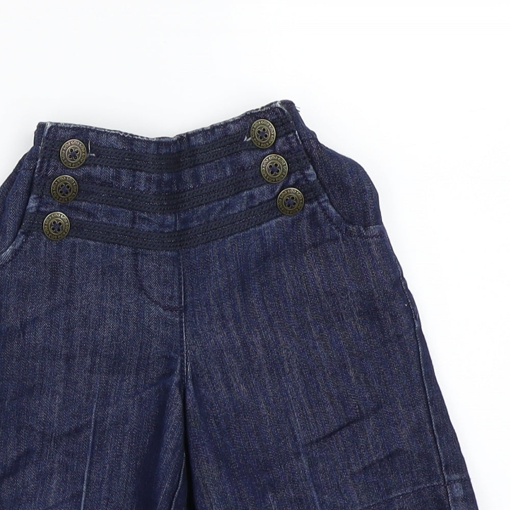 NEXT Girls Blue   Cropped Trousers Size 9-12 Months