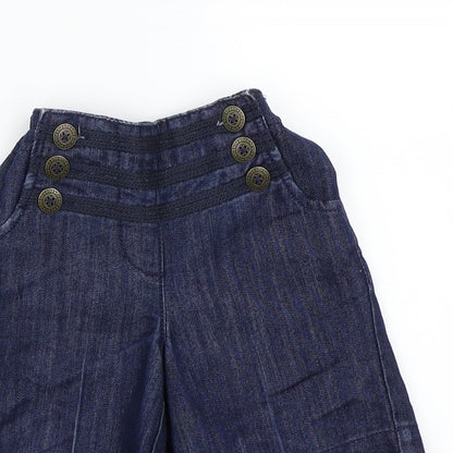 NEXT Girls Blue   Cropped Trousers Size 9-12 Months