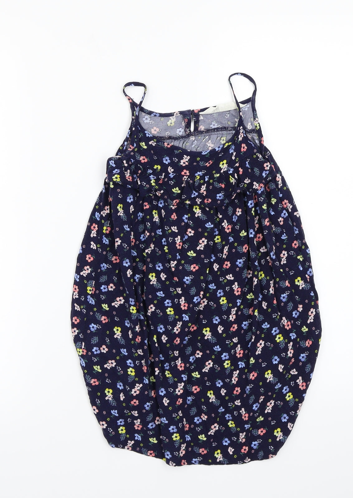 H&M Girls Blue Floral Canvas Basic T-Shirt Size 4 Years