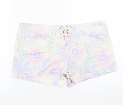 Papaya Womens Blue Floral  Bermuda Shorts Size 12