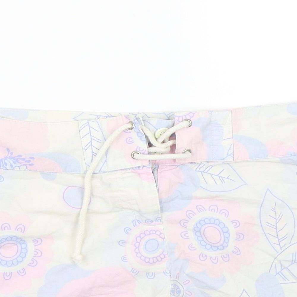 Papaya Womens Blue Floral  Bermuda Shorts Size 12