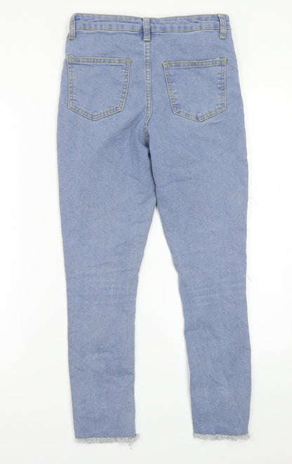 Boohoo Womens Blue   Cropped Jeans Size 10 L24 in