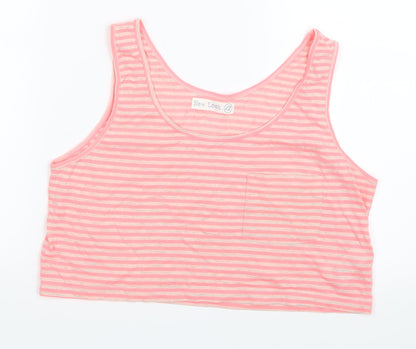 Womens UK Size 12 New Look Pink Basic Tank