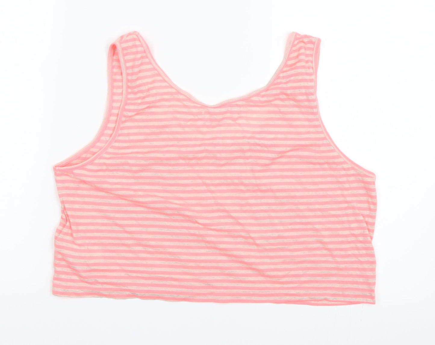 Womens UK Size 12 New Look Pink Basic Tank