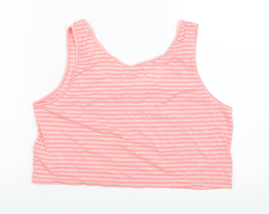 Womens UK Size 12 New Look Pink Basic Tank