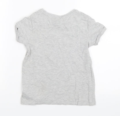Next Girls Grey   Basic T-Shirt Size 7 Years