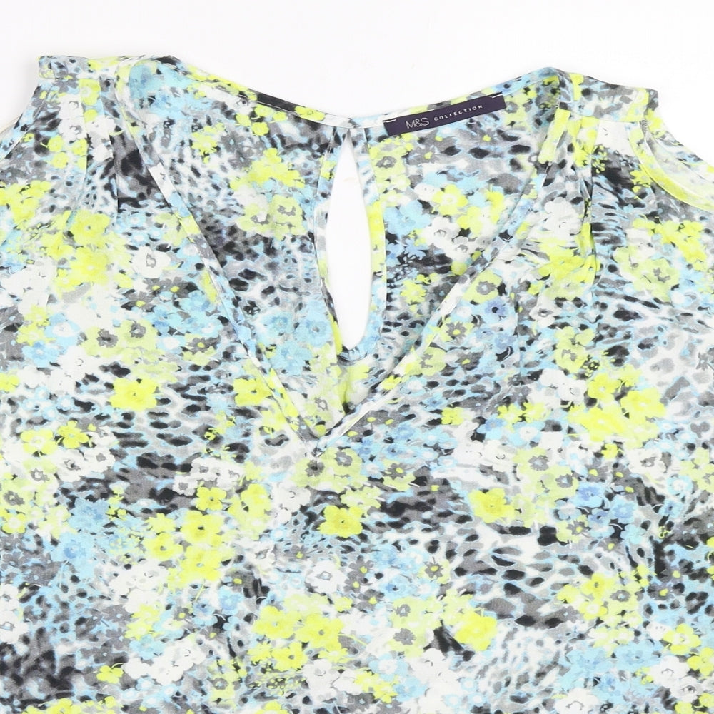 Womens UK Size 8 Marks and Spencer Yellow Basic Blouse