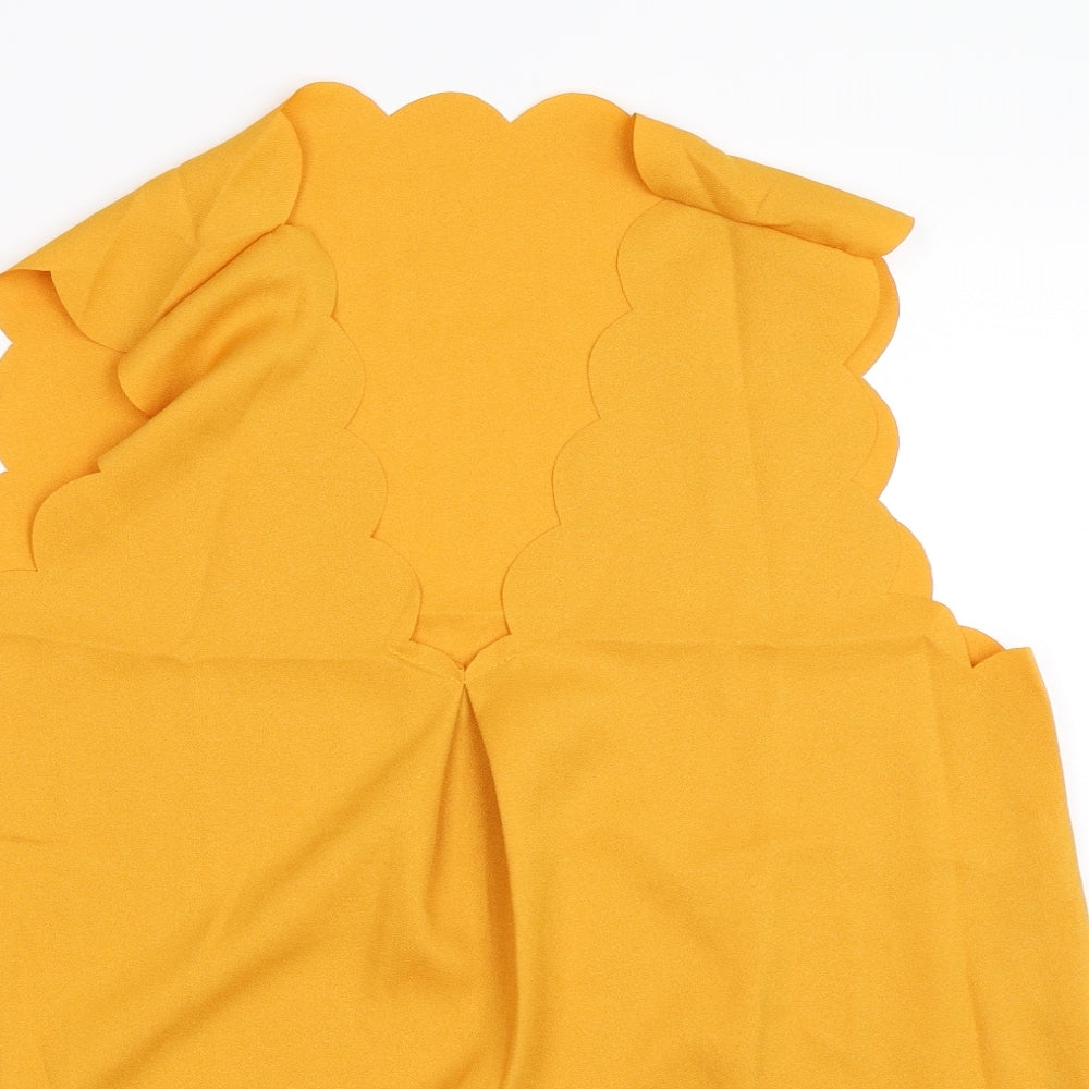 SheIn Womens Yellow   Basic Blouse Size M