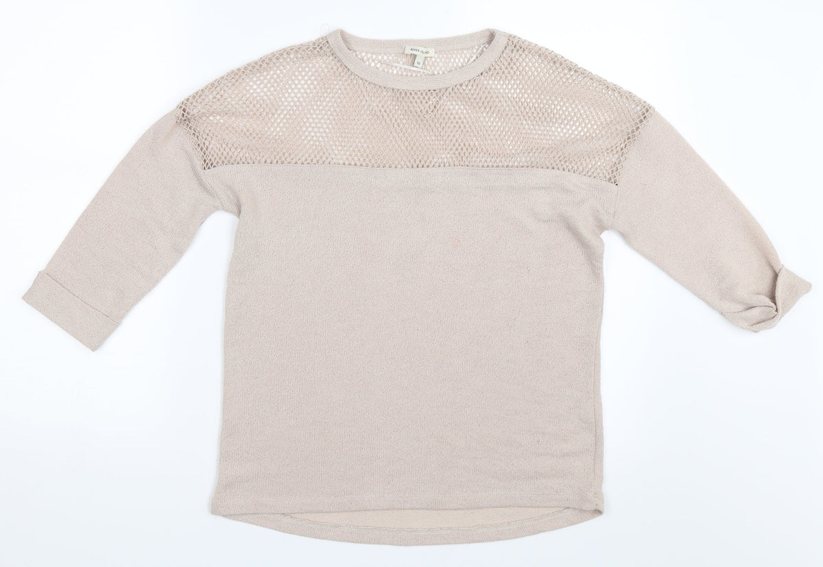 River Island Womens Beige   Pullover Jumper Size 10
