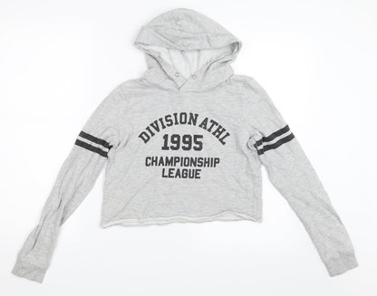 H&M Girls Grey   Pullover Hoodie Size 12-13 Years