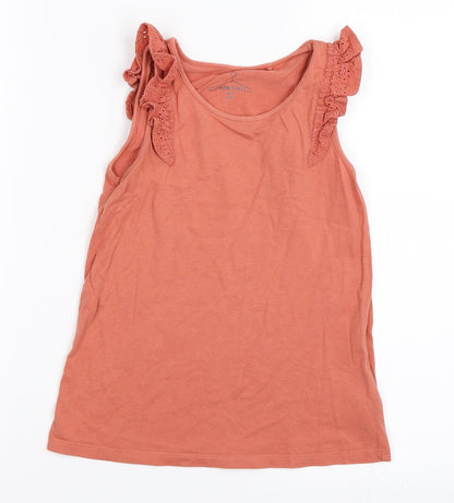 Next Girls Orange   Basic Tank Size 7-8 Years