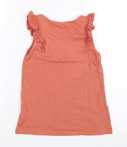 Next Girls Orange   Basic Tank Size 7-8 Years
