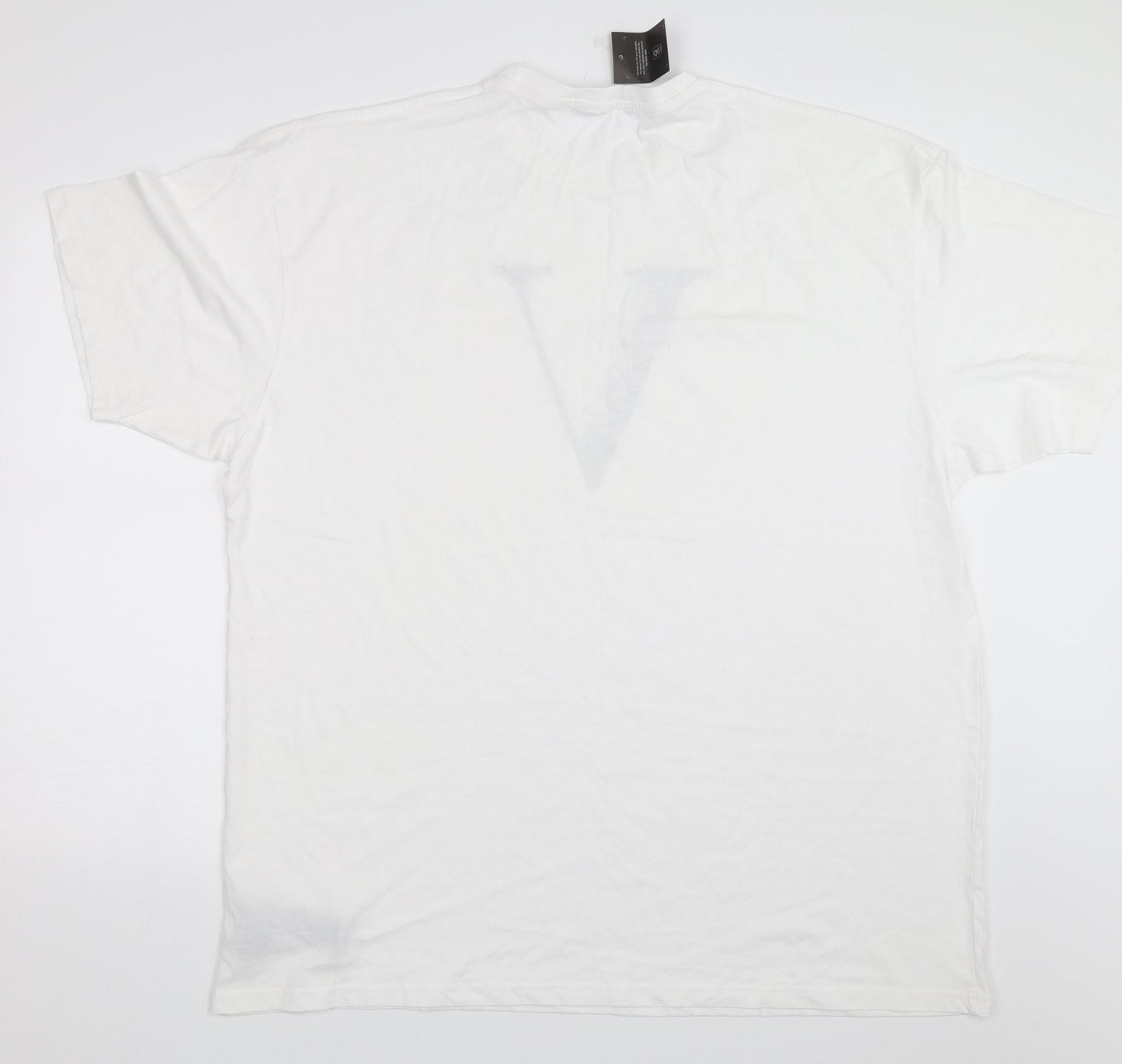 Womens UK Size M Simply Be White Basic T-Shirt