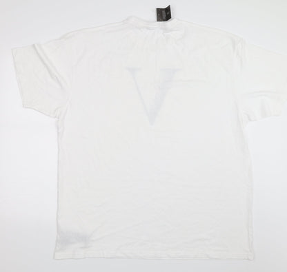 Womens UK Size M Simply Be White Basic T-Shirt