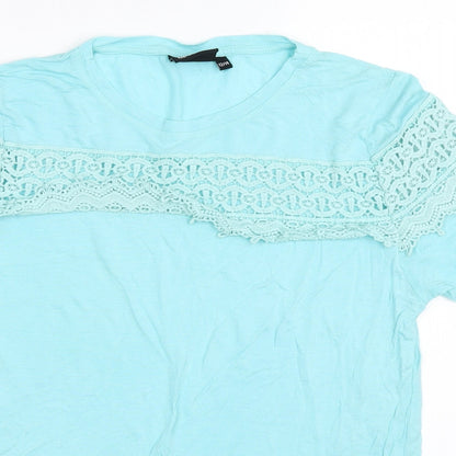 BeYou Womens Blue   Basic T-Shirt Size 12