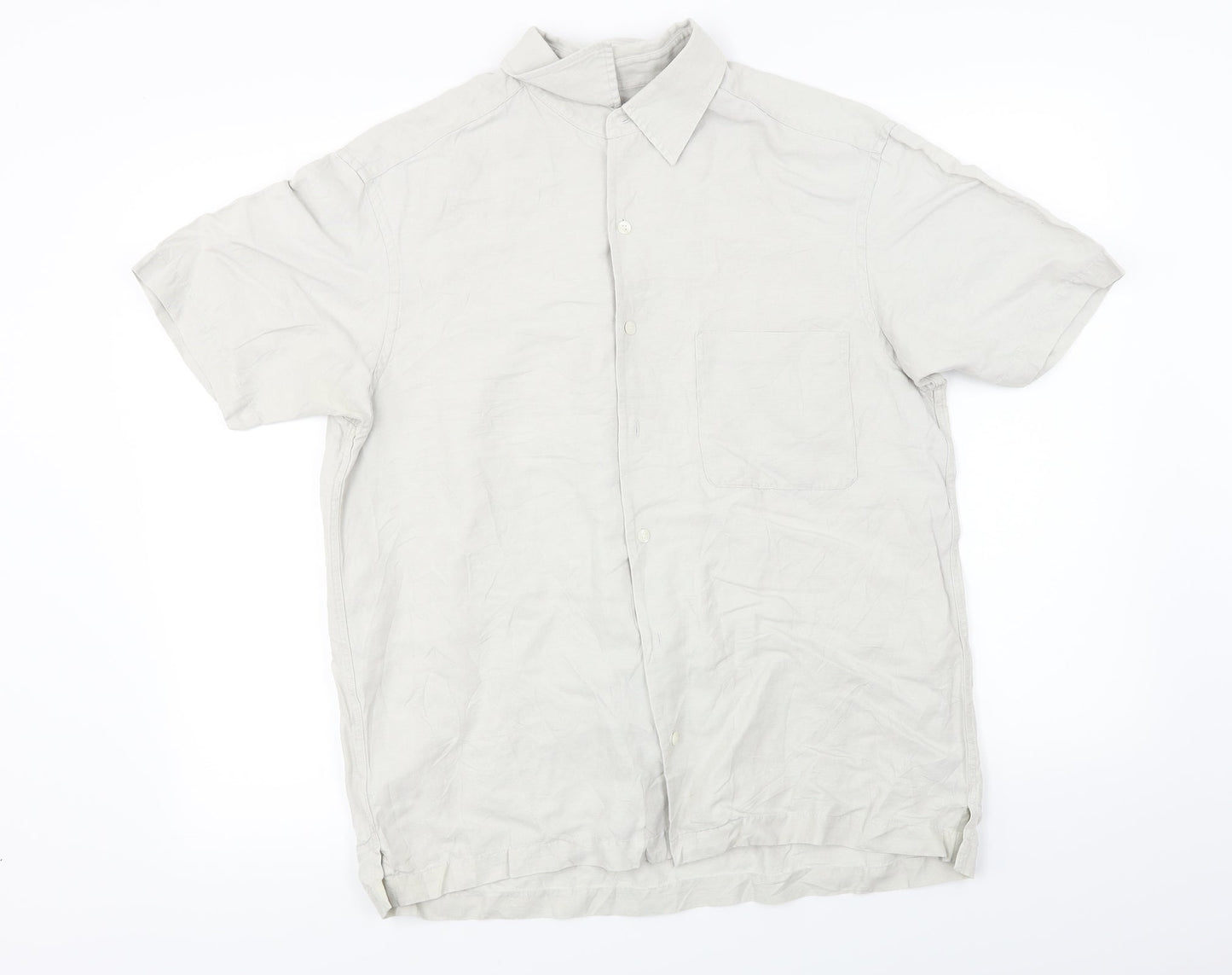 Mens UK Size M inspired by italy Grey  Button-Up Short Sleeve Casual Shirt