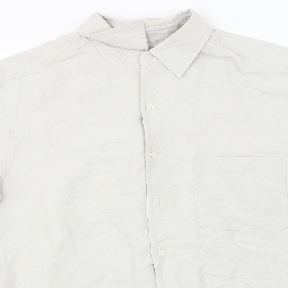Mens UK Size M inspired by italy Grey  Button-Up Short Sleeve Casual Shirt