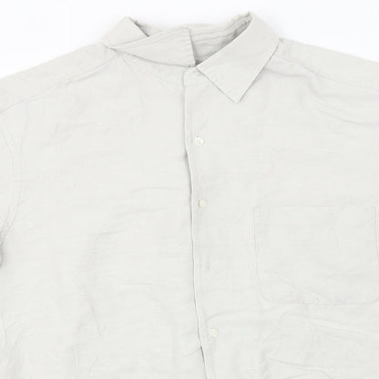 Mens UK Size M inspired by italy Grey  Button-Up Short Sleeve Casual Shirt