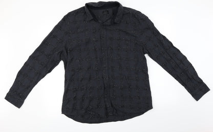 Authentic Casual Wear   Mens Black    Button-Up Size XL