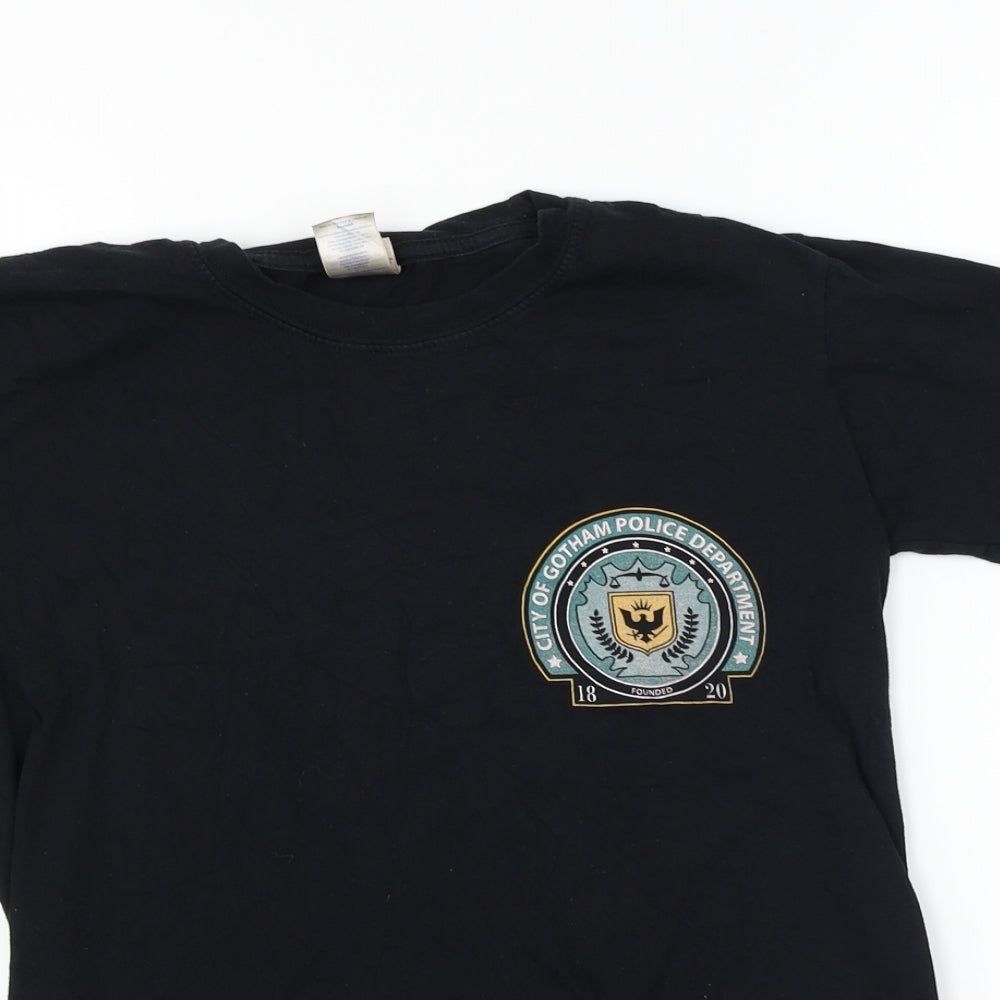 Mens UK Size S Gildan Black  T-Shirt