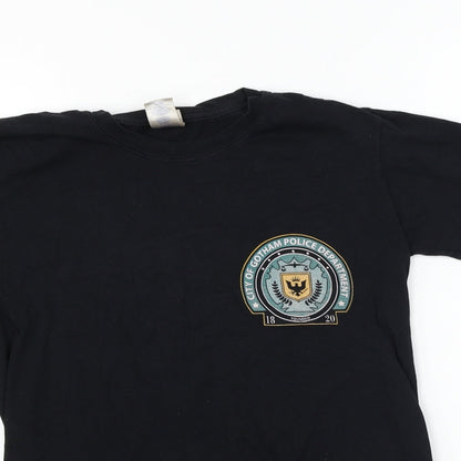 Mens UK Size S Gildan Black  T-Shirt