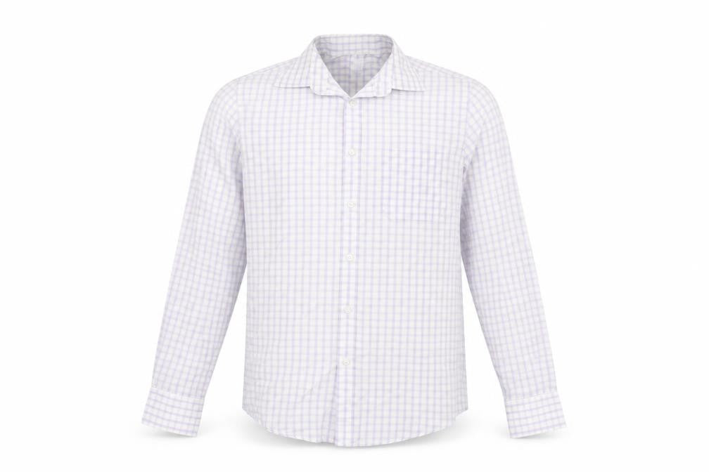 Mens UK Size L Preworn Purple  Button-Up Long Sleeve Casual Shirt