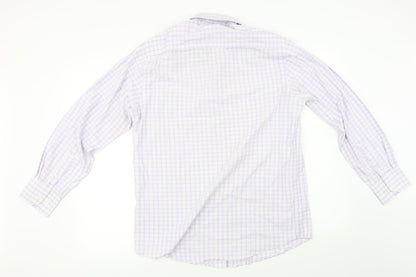 Mens UK Size L Preworn Purple  Button-Up Long Sleeve Casual Shirt