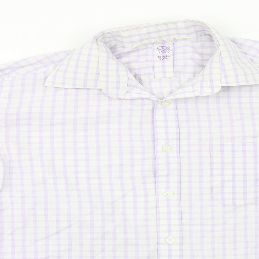 Mens UK Size L Preworn Purple  Button-Up Long Sleeve Casual Shirt