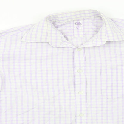 Mens UK Size L Preworn Purple  Button-Up Long Sleeve Casual Shirt