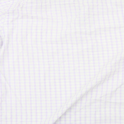 Mens UK Size L Preworn Purple  Button-Up Long Sleeve Casual Shirt