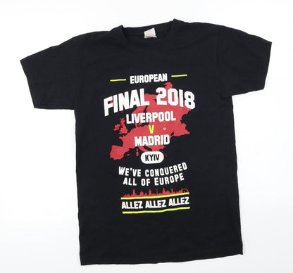 Fruit of the Loom  Womens Black   Basic T-Shirt Size S