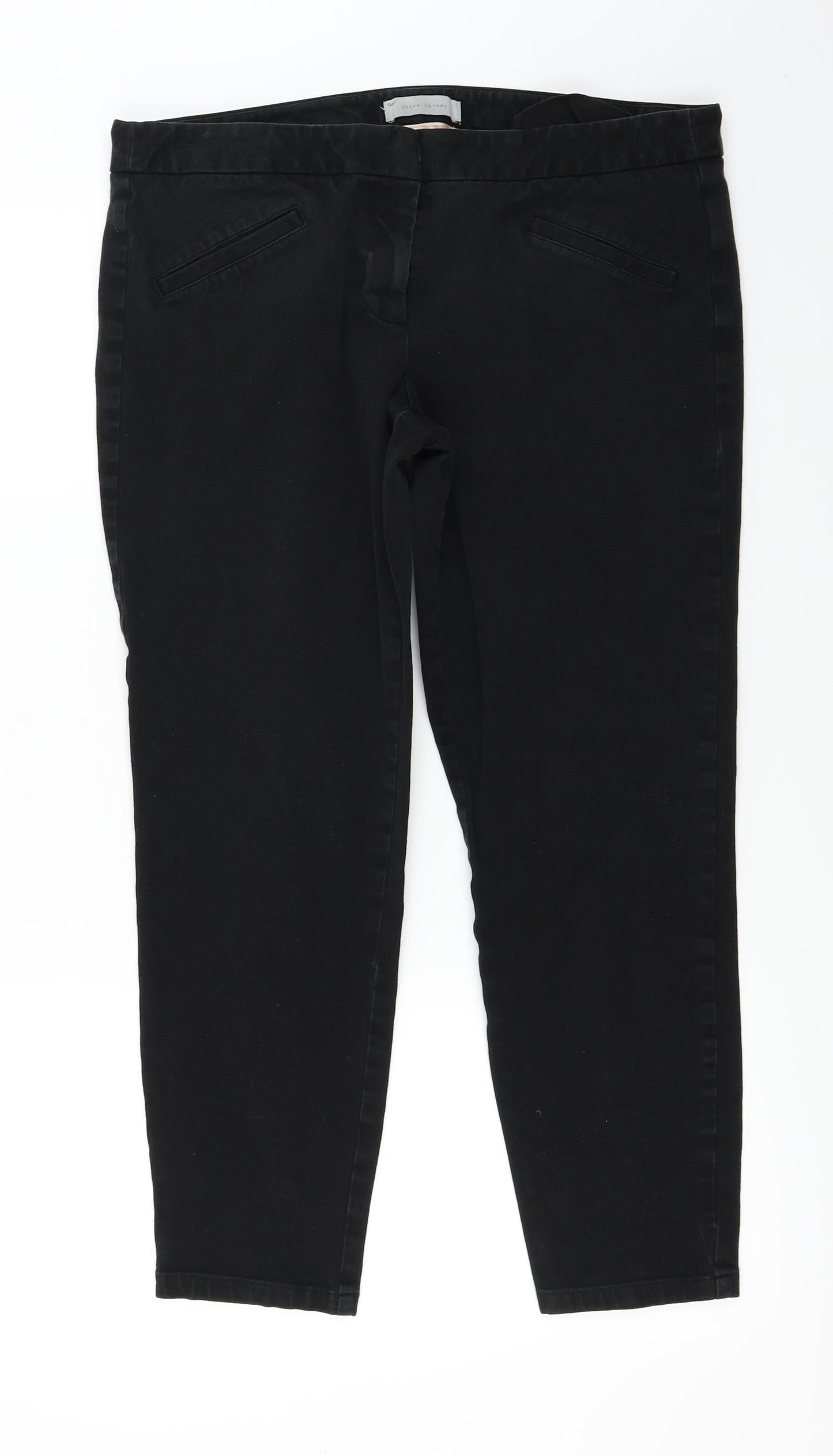 ultra skinny Womens Black   Straight Jeans Size 14 L24 in