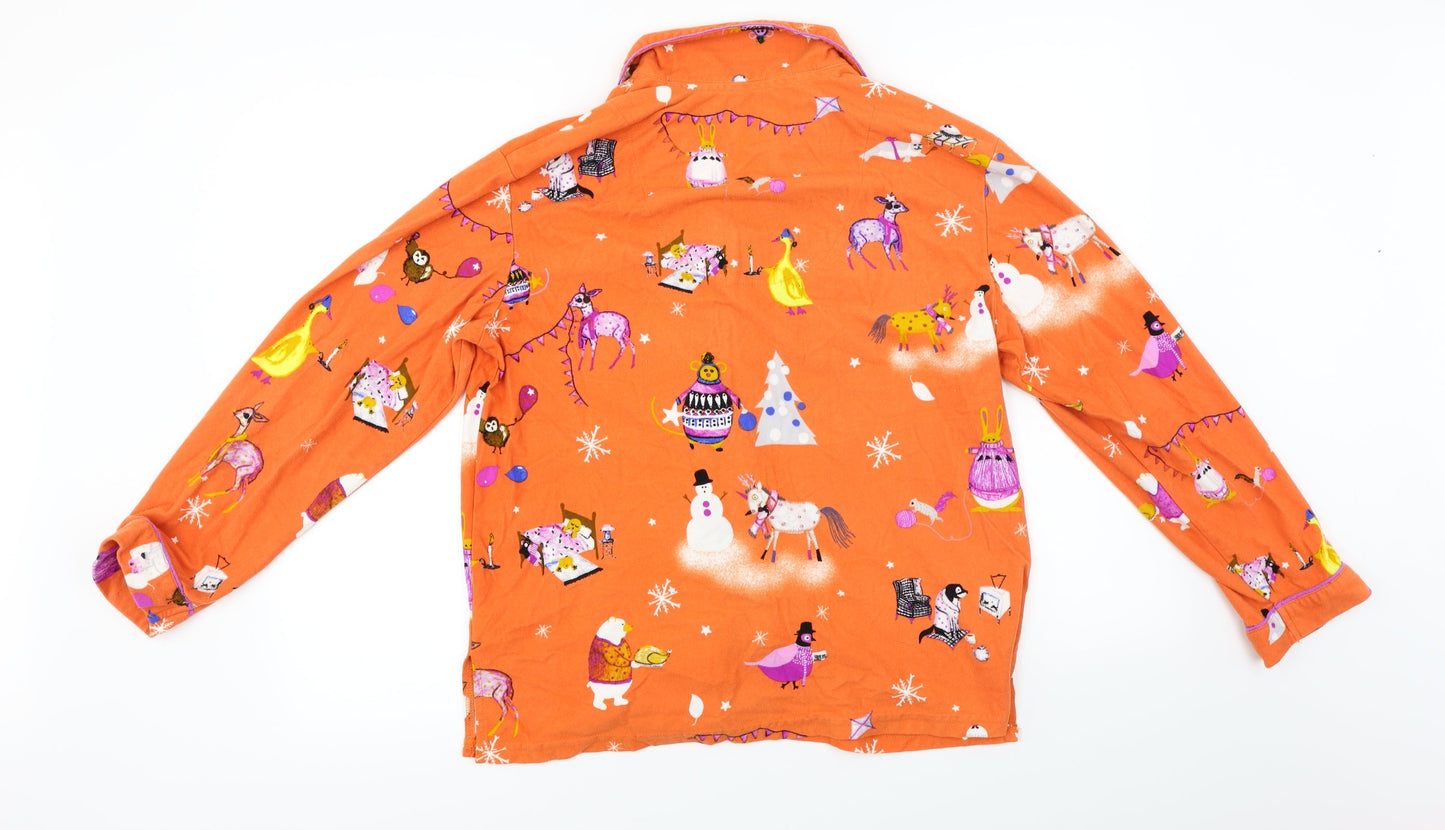 MAKE TIME TO DREAM  Womens Orange   Basic Button-Up Size M
