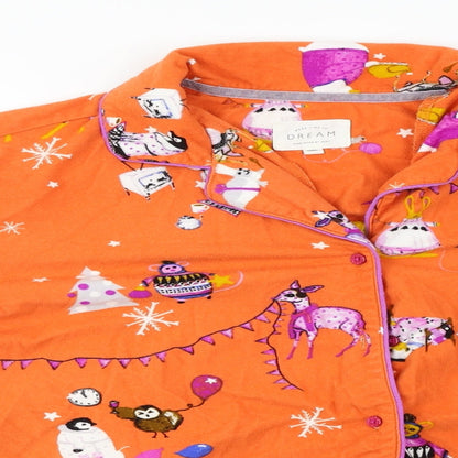 MAKE TIME TO DREAM  Womens Orange   Basic Button-Up Size M