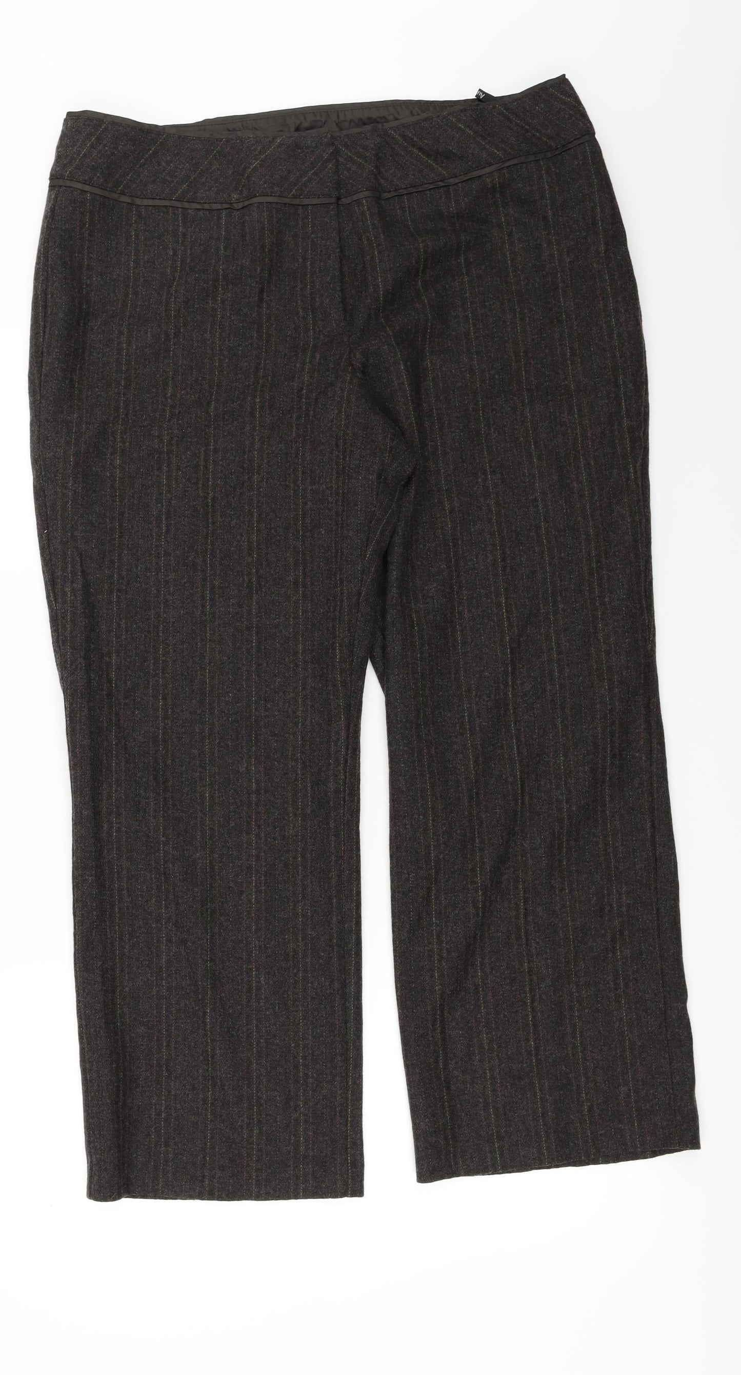 Womens UK Size 34 in Marks and Spencer Regular Fit  Brown Trousers