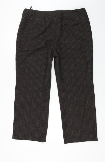 Womens UK Size 34 in Marks and Spencer Regular Fit  Brown Trousers